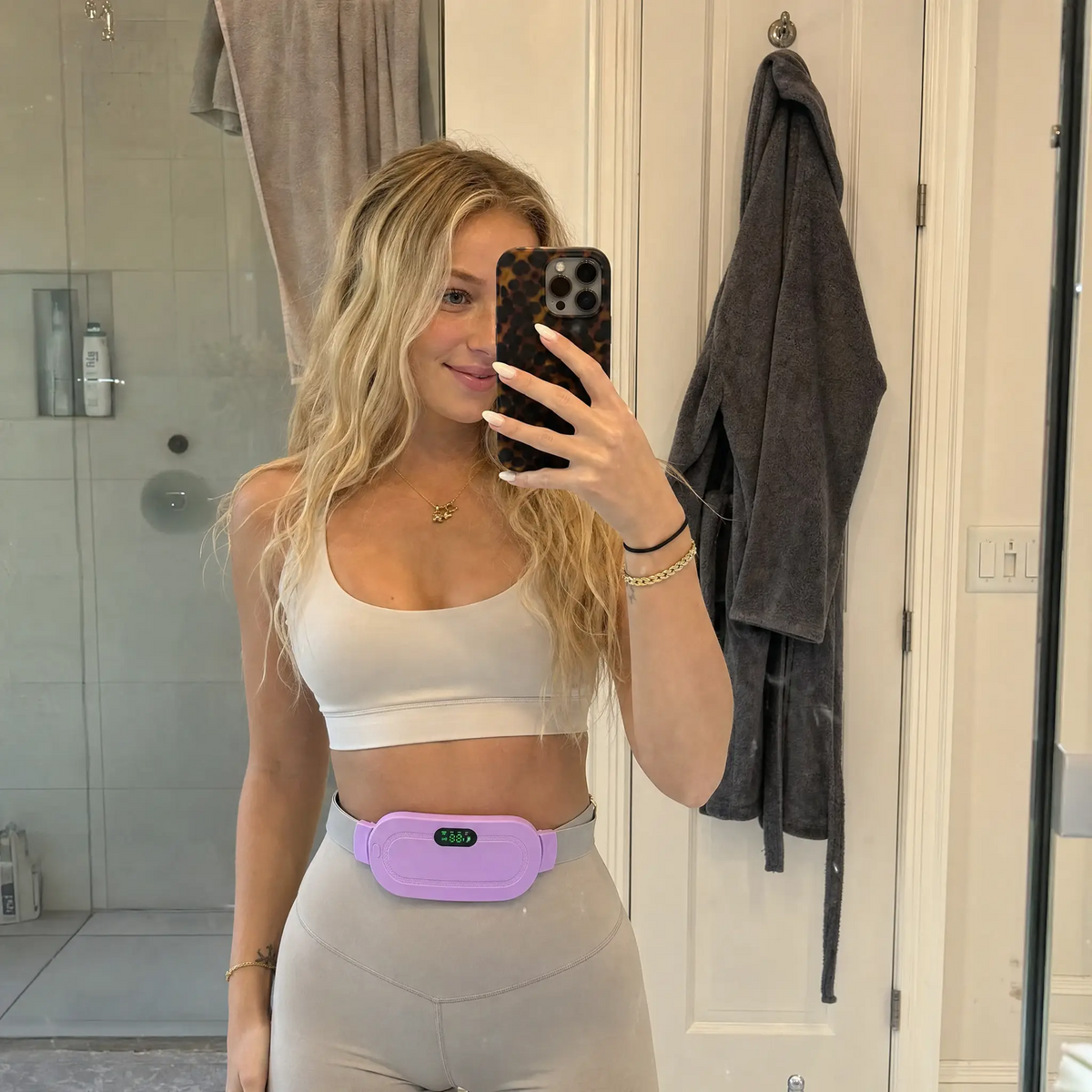 LUNARA Period Relief Belt being worn